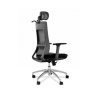 Кресло Юнитекс Pulse A PS/A/X/SL/3D/h ткань TW серая (спинка)/ ткань TW черная (сиденье)