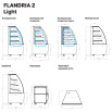 Витрина холодильная Carboma FLANDRIA 2 K70 VM 1,3-2 STANDARD открытая (версия 2.0) (9005)
