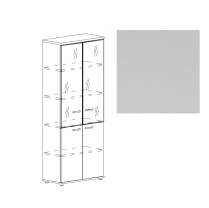 Шкаф для документов со стеклянными дверьми в алюминиевой рамке Юнитекс А4 9380 СЕ серый