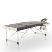 Массажный стол складной MED-MOS JFAL01A 3-х секционный, алюминиевая рама, коричневый-кремовый