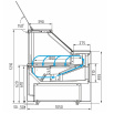 Витрина холодильная, динамика Carboma BAVARIA 3 GC111 VV 2,5-1 газлифт, без боковин (Мариель)