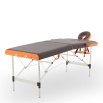Массажный стол складной MED-MOS JFAL01A 2-х секционный, алюминиевая рама, коричневый-оранжевый