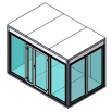 Холодильная камера Polair КХН-2,94 Ст (1360*1360*2200) (Стекл. блок по двум сторонам,  дв.стекл. двухств. по стороне 1360)