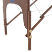 Массажный стол складной MED-MOS JF-AY01 3-х секционный, деревянная рама, коричневый-кремовый