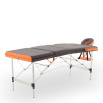 Массажный стол складной MED-MOS JFAL01A 3-х секционный, алюминиевая рама, коричневый-оранжевый