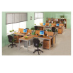 Офисный стол на металлокаркасе МП2 Юнитекс ФР С2 153 ВЗ вяз светлый / серый