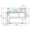Витрина холодильная Carboma BAVARIA 3 GC111 SM 0,94-2 открытая, без боковин (Мариель)
