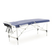 Массажный стол складной MED-MOS JFAL01A 2-х секционный, алюминиевая рама, голубой-белый