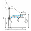Витрина холодильная, газлифт Carboma BAVARIA 3 GC111 SM 1,25-1 без боковин (Мариель)