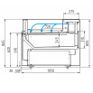 Витрина холодильная Carboma BAVARIA 3 GC111 SM 1,5-2 открытая, без боковин (Мариель)