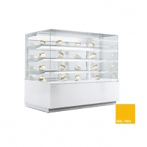 Прилавок холодильный кондитерский ES SYSTEM K CARINA 04 0,6 б/бок,б/фронт.панели,внут. RAL1003