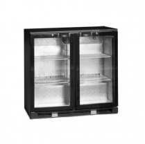 Шкаф холодильный со стеклом Tefcold DB200H-I барный черный
