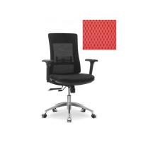 Кресло персонала Юнитекс Pulse A X/SL/3D ткань TW красная