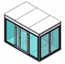 Холодильная камера Polair КХН-2,94 Ст (1360*1360*2200) (Стекл. блок по двум сторонам,  дв.стекл. двухств. по стороне 1360)