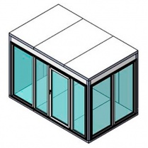 Холодильная камера Polair КХН-11,02 Ст (3160*1960*2200) (Стекл. блок по двум  сторонам, дв.стекл. одноств.по ст.3160)