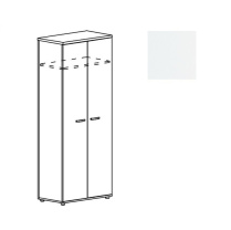 Шкаф для одежды (задняя стенка ДСП) Юнитекс А4 9317 БП белый премиум