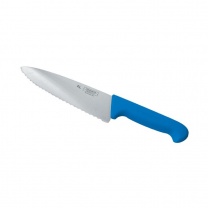 Нож PRO-Line поварской, синяя пластиковая ручка, волнистое лезвие, 25 см, P.L. Proff Cui