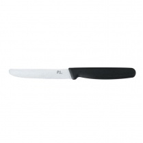 Нож PRO-Line для нарезки, волнистое лезвие, 16 см, ручка черная пластиковая, P.L. Proff