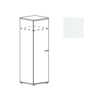 Шкаф для одежды глубокий узкий Юнитекс А4 9312 БП белый премиум