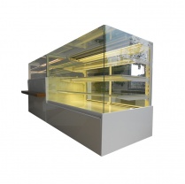 Прилавок холодильный кондитерский Es System K CARINA 04 1,0 без боковин, без фронтальной, внутренний RAL9003