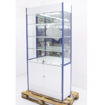 Шкаф-витрина остеклённая Русь ВС/ст.синие 1045х400х2120 (Восстановленное 1 шт) УТ-00090060