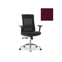 Кресло персонала Юнитекс Pulse A X/SL/3D ткань TW бордовая