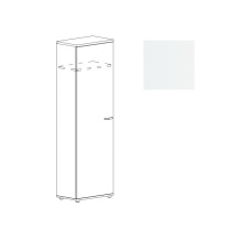 Шкаф для одежды узкий Юнитекс А4 9308 БП белый премиум
