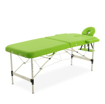 Массажный стол складной MED-MOS JFAL01A 2-х секционный, алюминиевая рама, зеленый