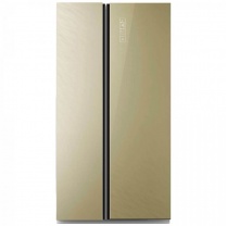 Холодильник Side-by-side с бежевыми стеклянными дверьми Бирюса SBS 587 GG