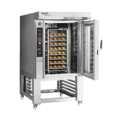 Печь миниротационная газовая с подставкой с направляющими APACH BAKERY LINE C46CS TSTA