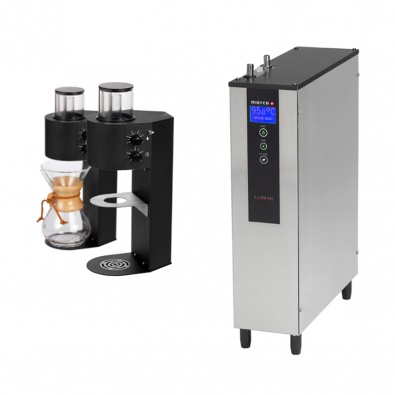 Аппарат для приготовления кофе Marco Sp9 TWIN + бойлер UC4 с системой рециркуляции и 2 головами