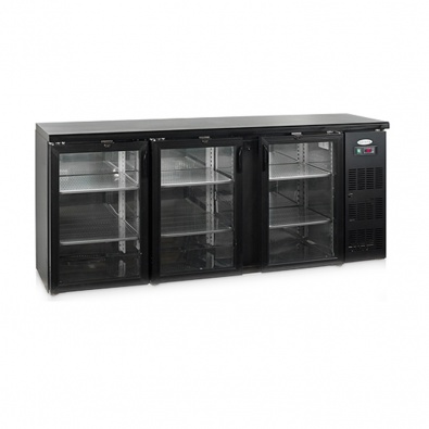 Шкаф холодильный со стеклом Tefcold CBC310G барный черный