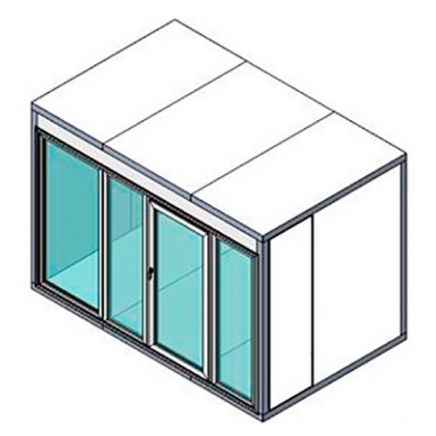 Холодильная камера Polair КХН-2,94 Ст (1360*1360*2200) (Стекл. блок с двухстворчатой дверью по стороне 1360)