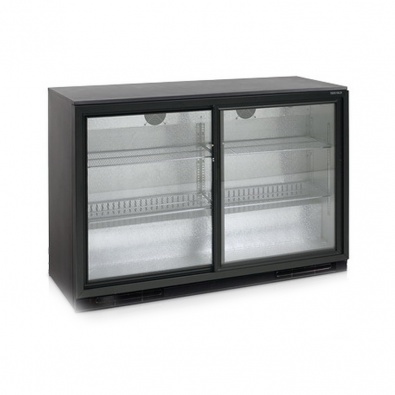 Шкаф холодильный со стеклом Tefcold BA30S-2-P барный черный