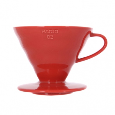 Воронка керамическая для приготовления кофе HARIO VDC-02R, красная