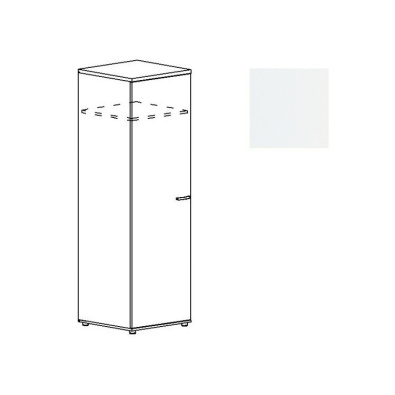 Шкаф для одежды глубокий узкий Юнитекс А4 9312 БП белый премиум