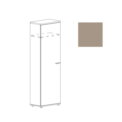Шкаф для одежды узкий Юнитекс А4 9308 МП мокко премиум