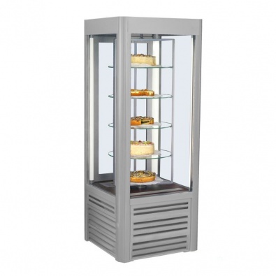 Шкаф кондитерский холодильный Es System K ANTILA 02 SCA фиксированные полки серебристый