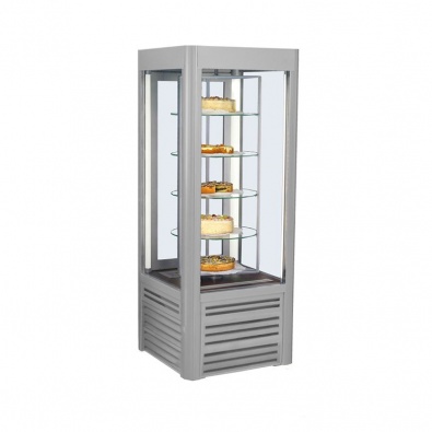 Шкаф кондитерский холодильный ES SYSTEM K ANTILA 02 SCA вращающиеся полки серебристый