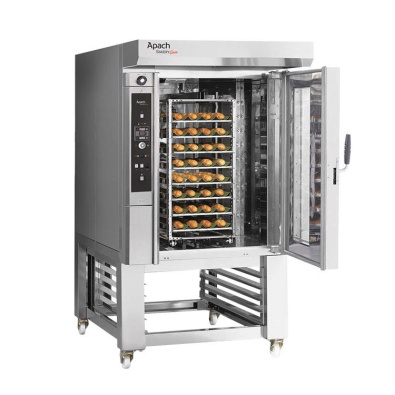 Печь миниротационная газовая с подставкой с направляющими APACH BAKERY LINE C46CS DPTA